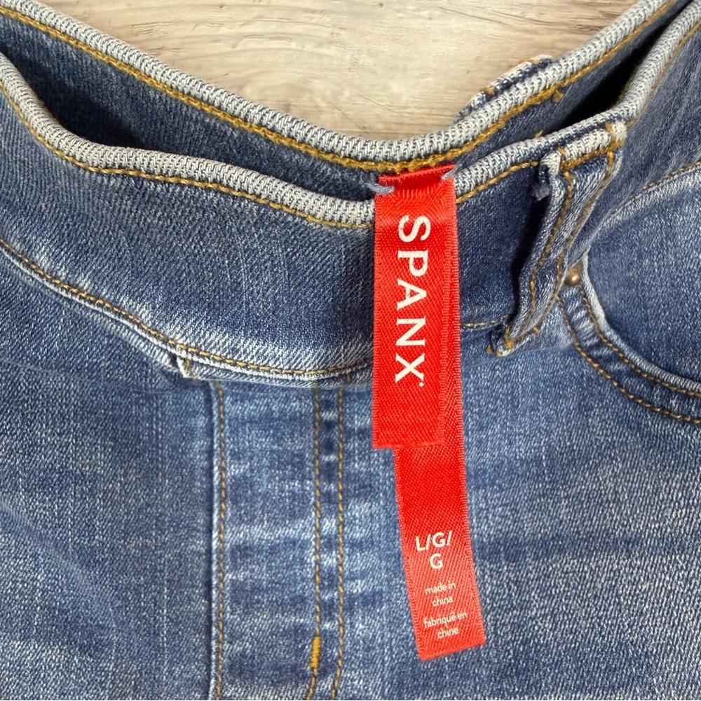 Spanx Jean-ish Ankle Leggings Twilight Rinse Blue Denim Large - Picture 2 of 7